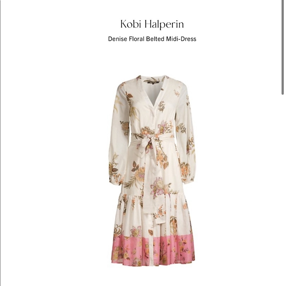 Kobi Halperin - Denise Floral Belted Midi-Dress